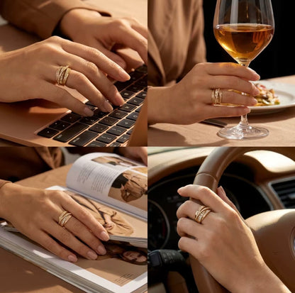 Luxe Twist Pavé Ring
