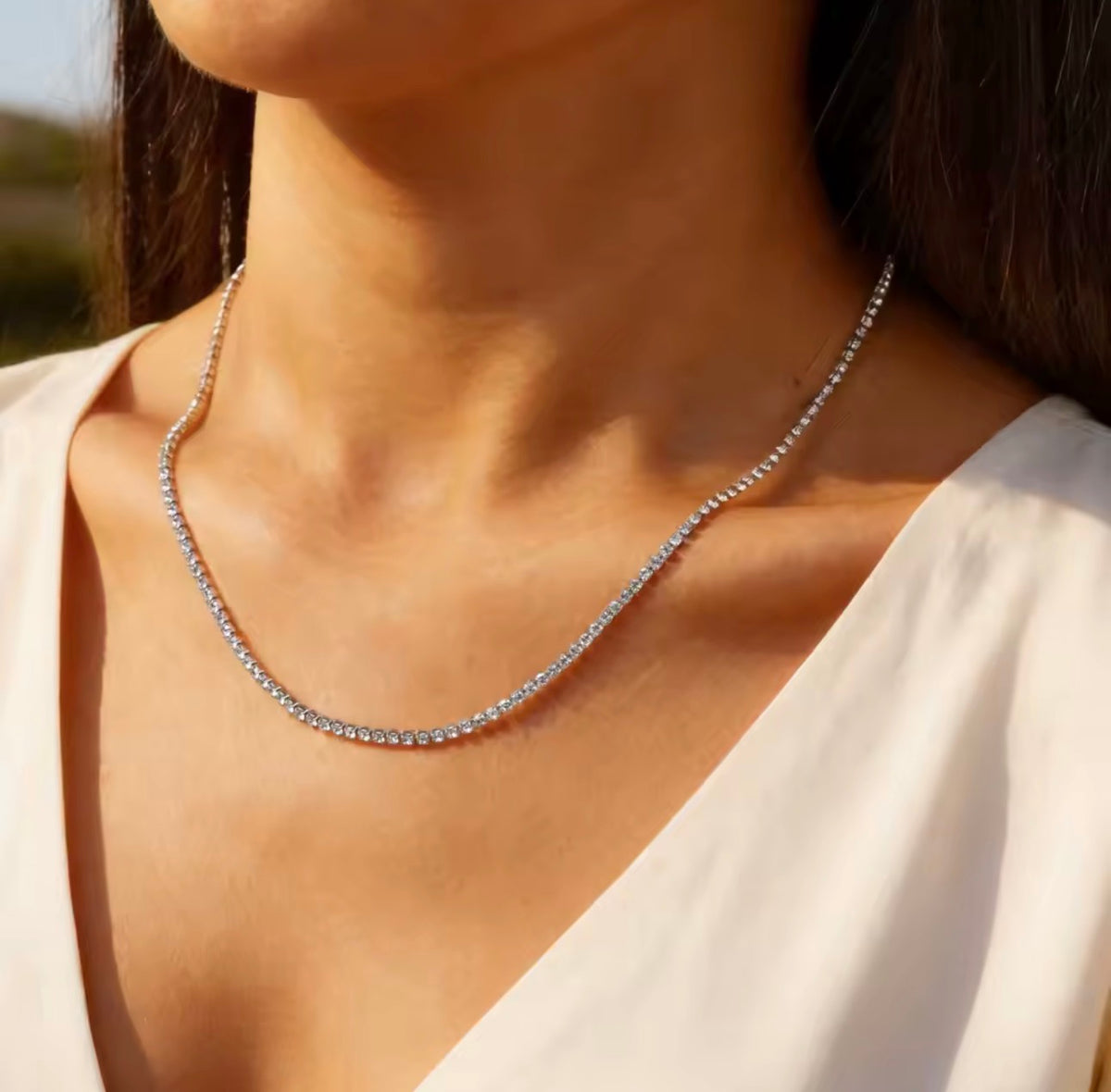 Zircon Chain Necklace