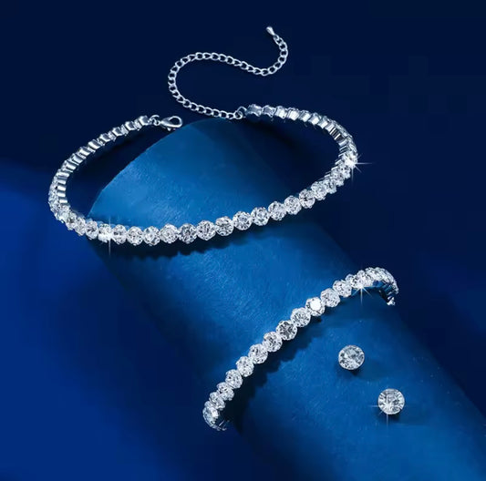 Circle Crystal Jewelry Set